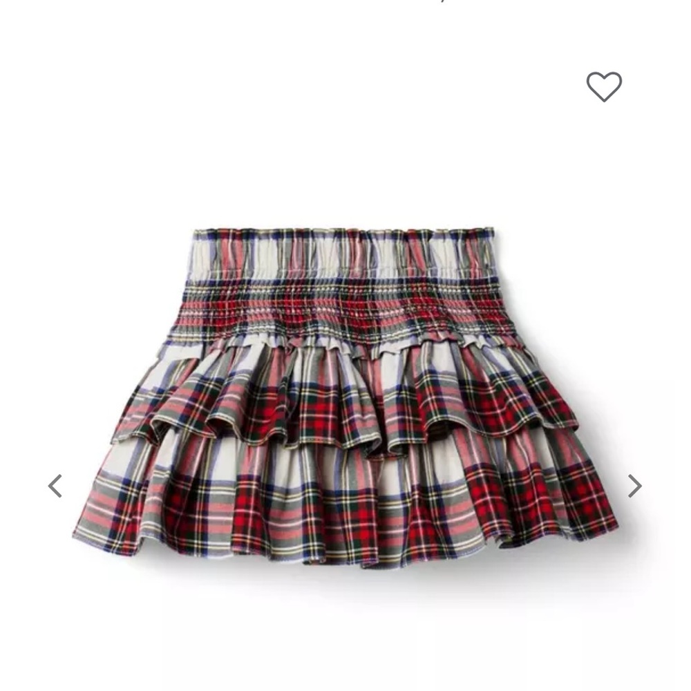 Janie and Jack Red and Green Plaid The Hailey Smocked Skirt